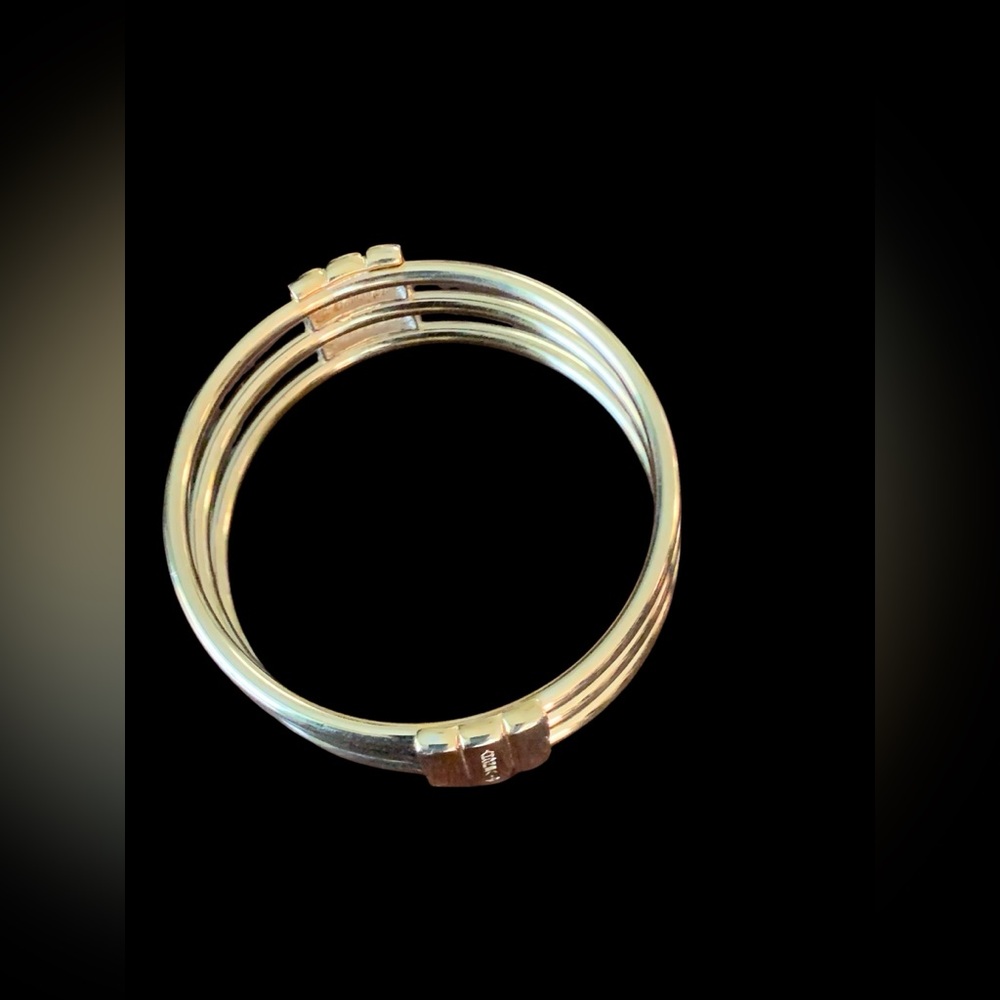Givenchy Vintage Gold-Plated Three-Row Bangle Bracelet - Picture 7 of 9